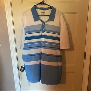 Adidas 2XL Blue and White Polo